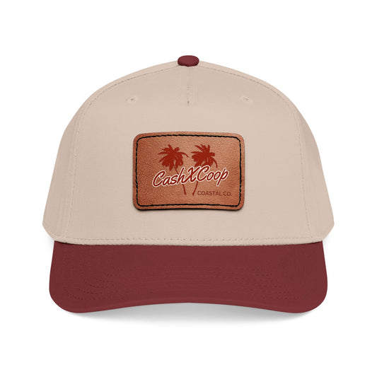 Leather Patch Baseball Cap – Coastal Palm Logo