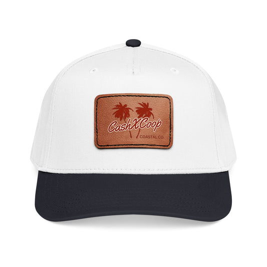 Leather Patch Baseball Cap – Coastal Palm Logo