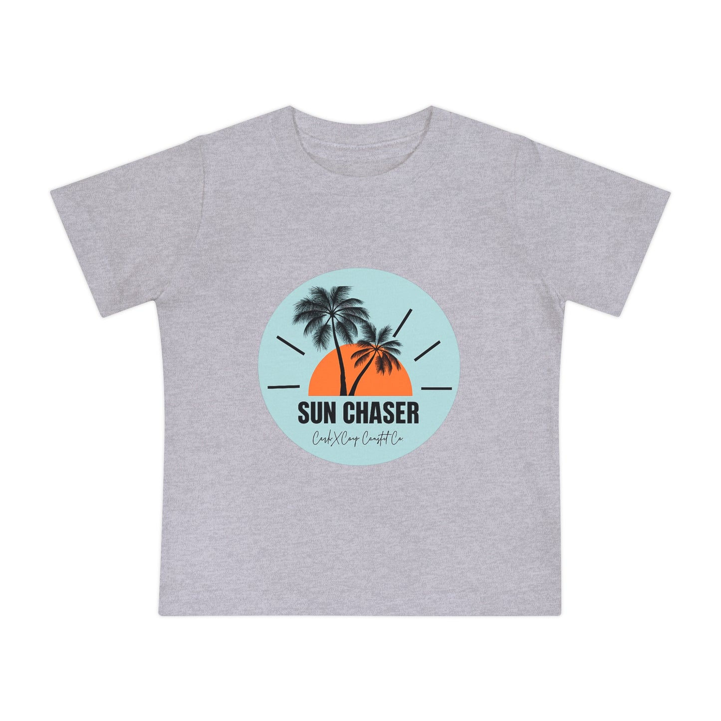 Baby CxC T-Shirt — "Sun Chaser" Tropical Palm Sunset Tee for Infants