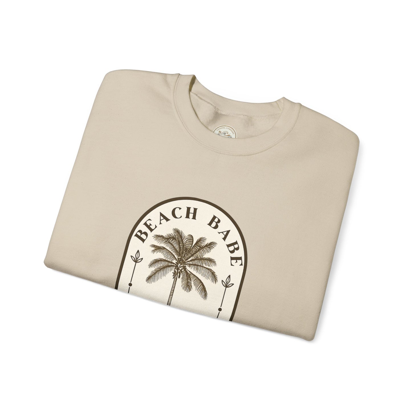 Beach Babe Palm Tree Crewneck Sweatshirt | Vintage Surf Vibes