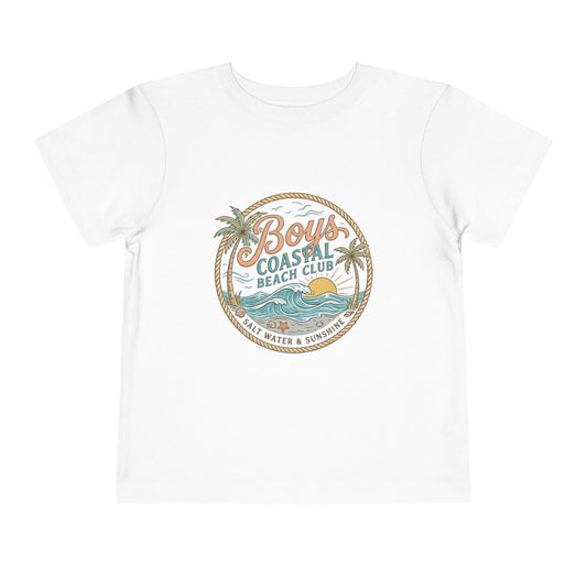Coastal Beach Club Waves Graphic Toddler Tee | Surf Palm Sunset