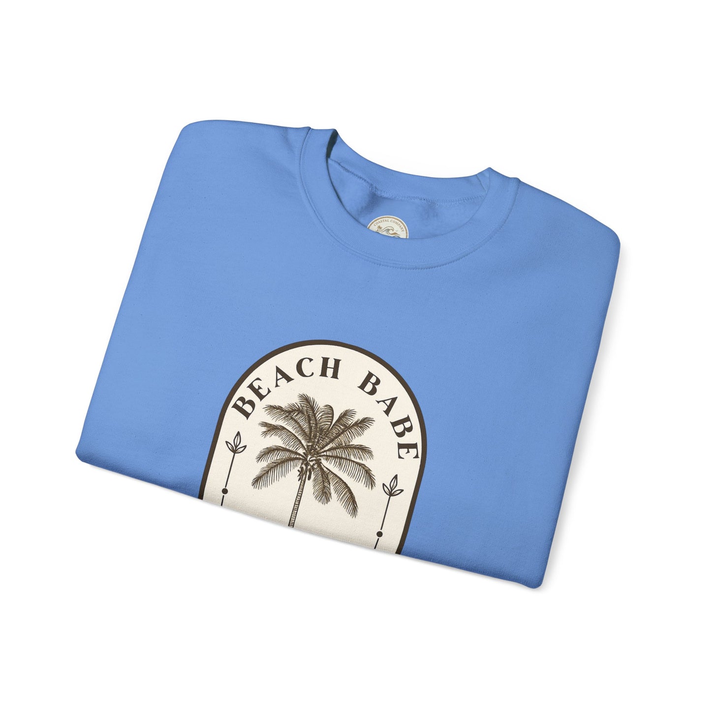 Beach Babe Palm Tree Crewneck Sweatshirt | Vintage Surf Vibes
