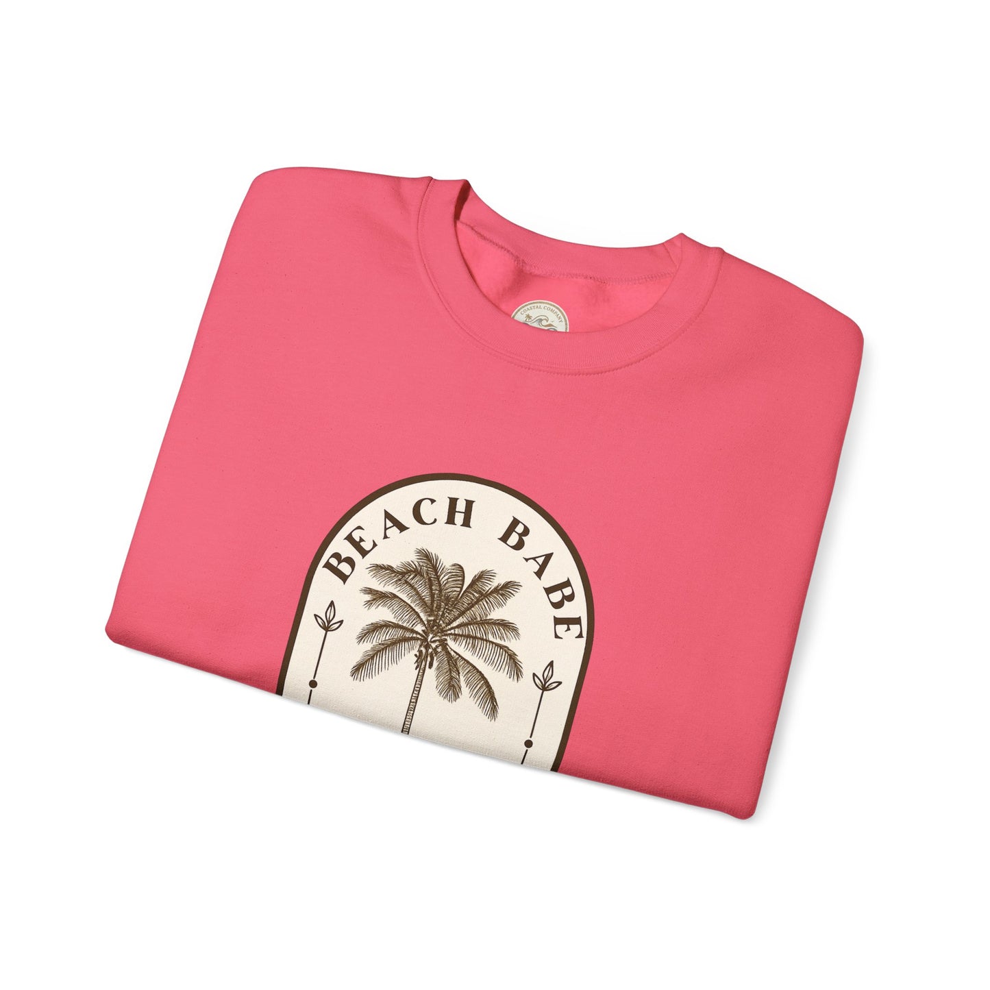 Beach Babe Palm Tree Crewneck Sweatshirt | Vintage Surf Vibes