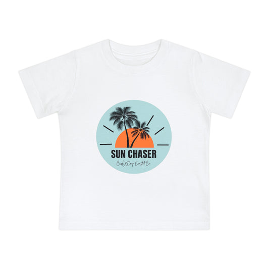 Baby CxC T-Shirt — "Sun Chaser" Tropical Palm Sunset Tee for Infants
